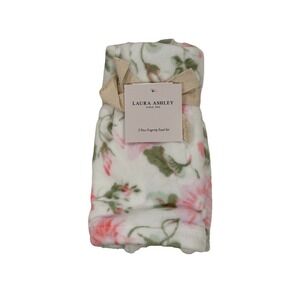 Laura Ashley Fingertip‎ Towels Set Floral Morning Gloria 2 Pcs Pink Green NWT
